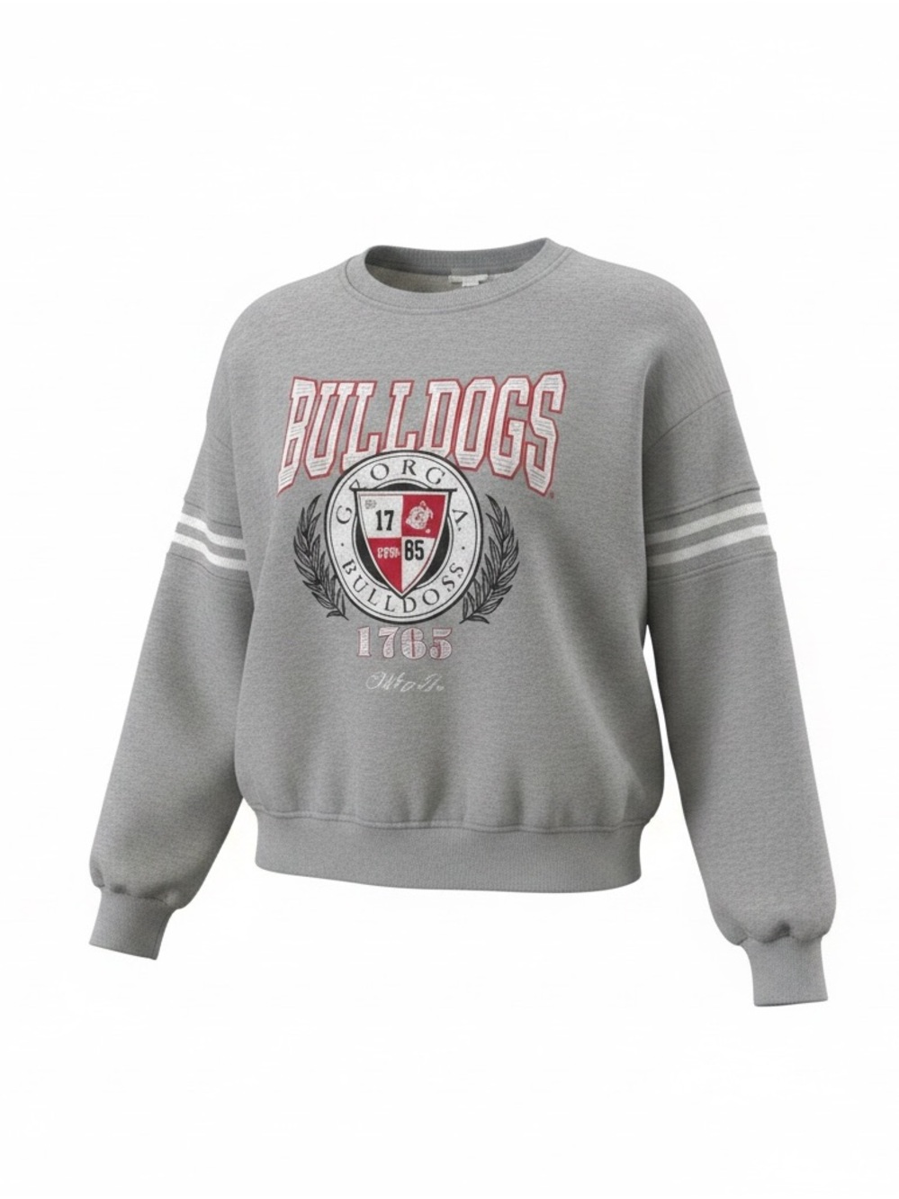 Gray Georgia Bulldogs Cropped Sweatshirt size XL